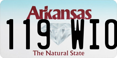 AR license plate 119WIO