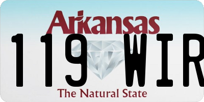 AR license plate 119WIR