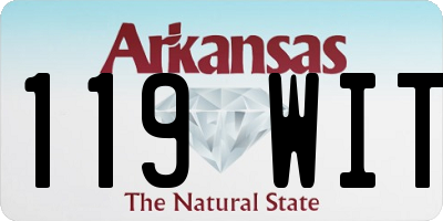 AR license plate 119WIT