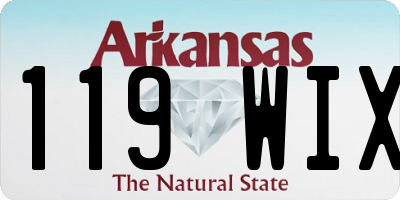 AR license plate 119WIX