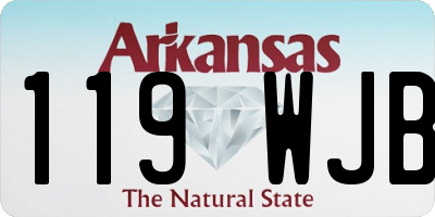 AR license plate 119WJB