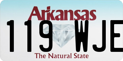 AR license plate 119WJE
