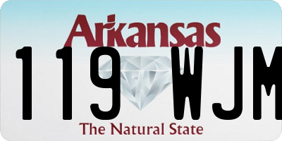 AR license plate 119WJM