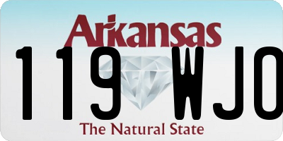 AR license plate 119WJO