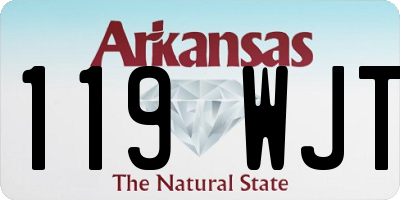 AR license plate 119WJT