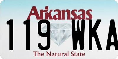 AR license plate 119WKA