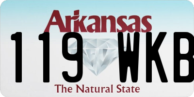 AR license plate 119WKB