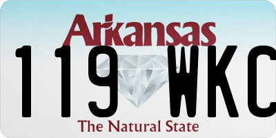 AR license plate 119WKC