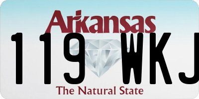 AR license plate 119WKJ