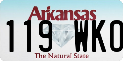 AR license plate 119WKO