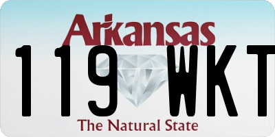 AR license plate 119WKT