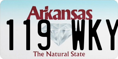AR license plate 119WKY