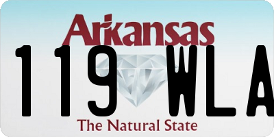 AR license plate 119WLA
