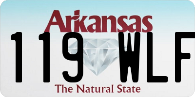 AR license plate 119WLF