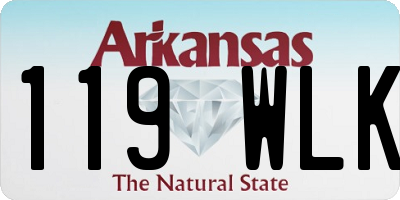 AR license plate 119WLK