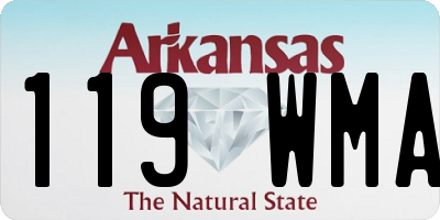 AR license plate 119WMA