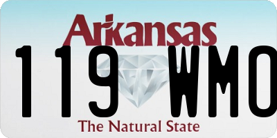 AR license plate 119WMO
