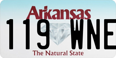 AR license plate 119WNE
