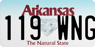 AR license plate 119WNG