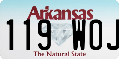 AR license plate 119WOJ