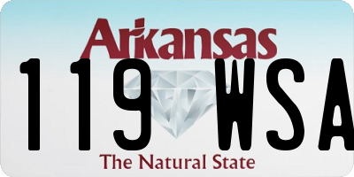 AR license plate 119WSA