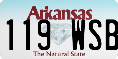 AR license plate 119WSB