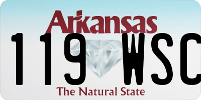 AR license plate 119WSC