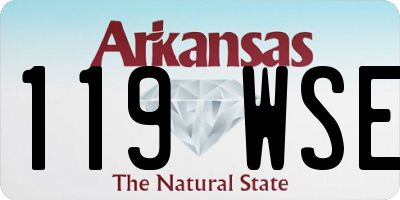 AR license plate 119WSE