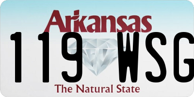 AR license plate 119WSG