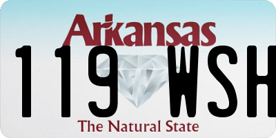 AR license plate 119WSH