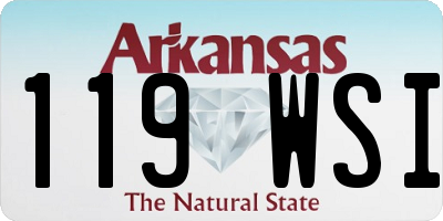 AR license plate 119WSI