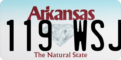 AR license plate 119WSJ