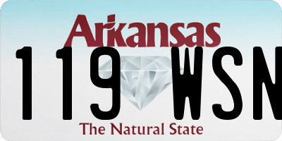 AR license plate 119WSN