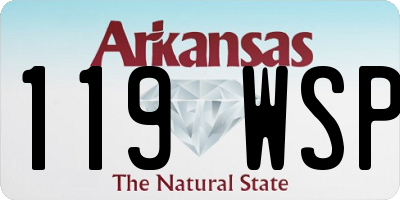 AR license plate 119WSP