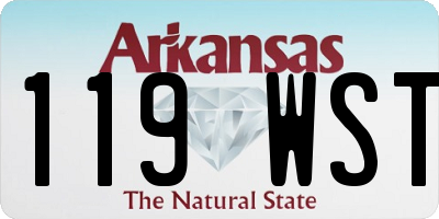 AR license plate 119WST