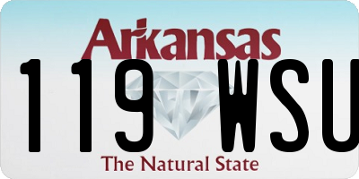 AR license plate 119WSU