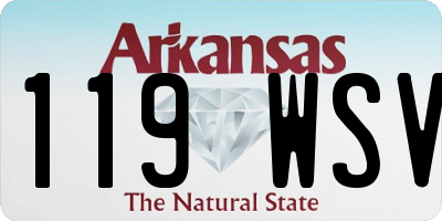 AR license plate 119WSV
