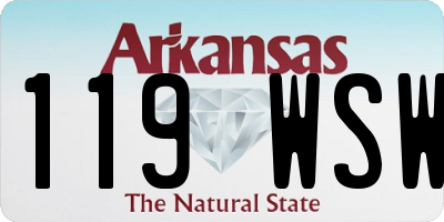 AR license plate 119WSW