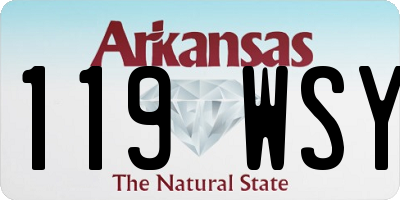 AR license plate 119WSY