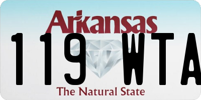 AR license plate 119WTA