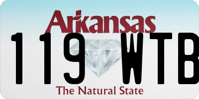 AR license plate 119WTB