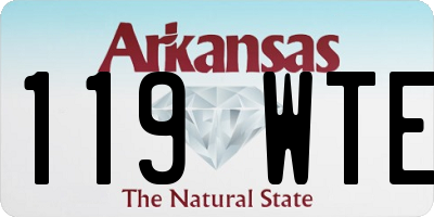 AR license plate 119WTE