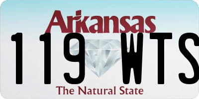 AR license plate 119WTS