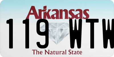 AR license plate 119WTW