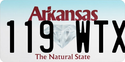 AR license plate 119WTX