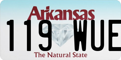 AR license plate 119WUE