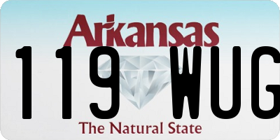 AR license plate 119WUG
