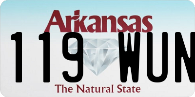 AR license plate 119WUN