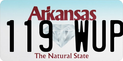 AR license plate 119WUP