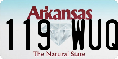 AR license plate 119WUQ